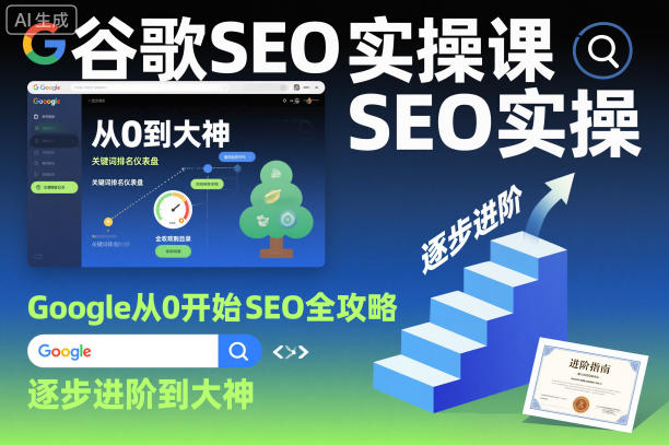 谷歌SEO实操课，Google从0开始SEO全攻略，逐步进阶到大神-轻创网