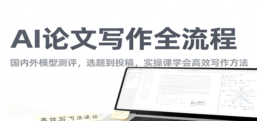 AI论文写作全流程，国内外模型测评，选题到投稿，实操课学高效写作方法-轻创网