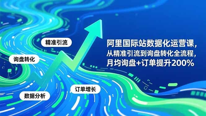 阿里国际站数据化运营课-11月，从精准引流到询盘转化全流程，月均询盘+订单提升200%-轻创网