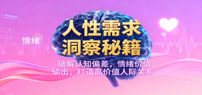 人性需求洞察秘籍，破解认知偏差，情绪价值输出，打造高价值人际关系-轻创网