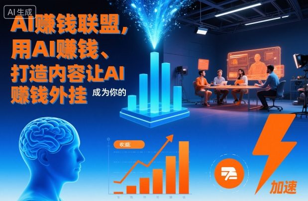AI賺钱联盟，用AI賺钱、打造内容让AI成为你的賺钱外挂-轻创网