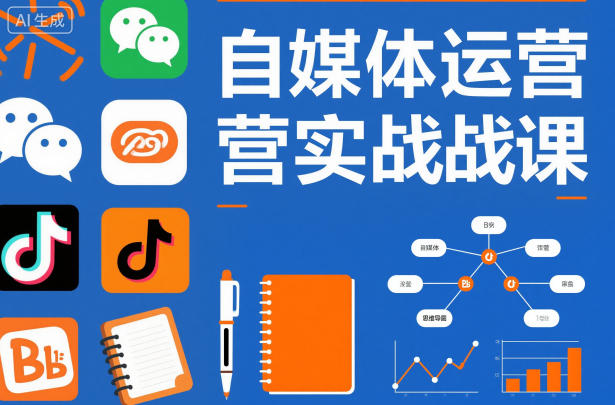 自媒体运营实战课，掌握一套系统的自媒体运营底层方法论，成为优秀的内容创作者-轻创网