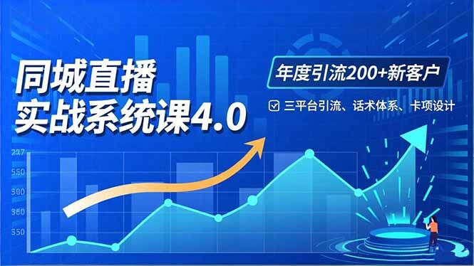 实体店直播实战班4.0，三平台引流、话术体系、卡项设计，年度引流200客月增10万-轻创网