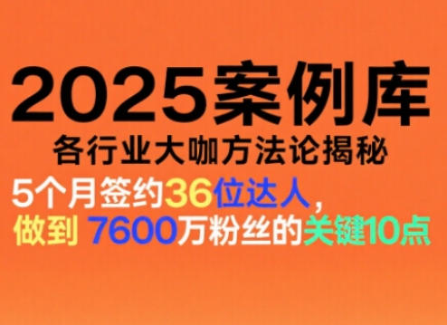 2025案例库，收录各行业大咖的方法论，各行业大咖方法论揭秘-轻创网