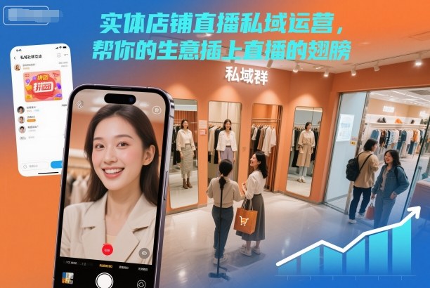实体店铺直播私域运营，帮你的生意插上直播的翅膀-轻创网