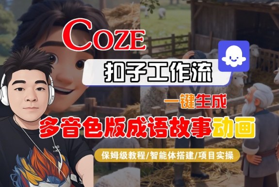 Coze扣子智能体工作流一键生成“多音色版成语故事“动画，全流程保姆级教学-轻创网