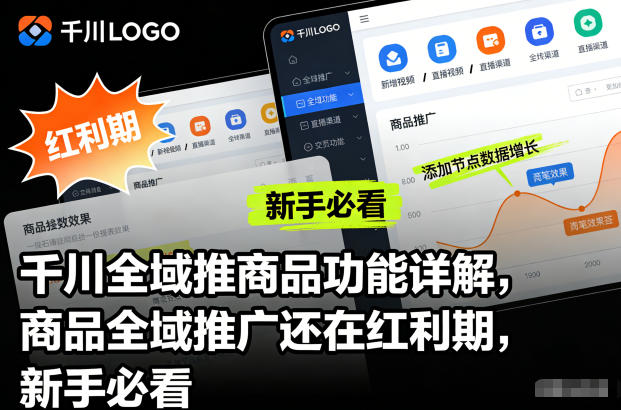 千川全域推商品功能详解，商品全域推广还在红利期，新手必看-轻创网