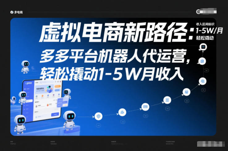 虚拟电商新路径：多多平台机器人代运营，轻松撬动1-5W月收入【揭秘】-轻创网