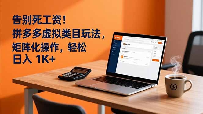 告别死工资！拼多多虚拟类目玩法，矩阵化操作，轻松日入 1K+-轻创网