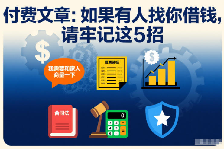 付费文章：如果有人找你借钱，请牢记这5招-轻创网