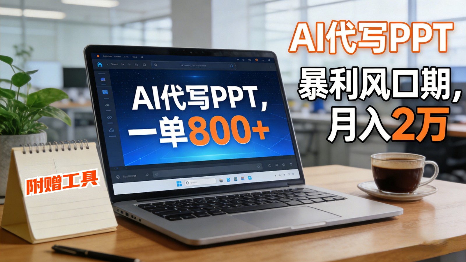 AI 代写做 PPT！一单狂赚 800+，风口期月入 2 万(工具 + 提示词直接送)-轻创网