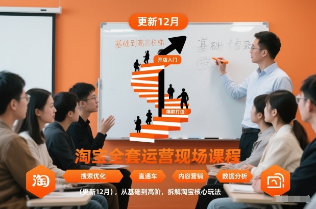 淘宝全套运营现场课程(更新12月)，从基础到高阶，拆解淘宝核心玩法-轻创网