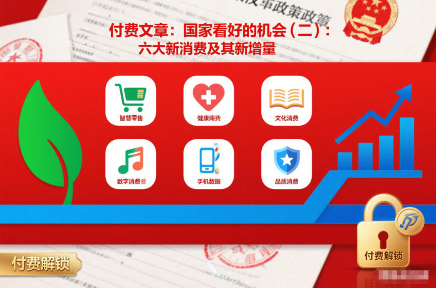 付费文章：国家看好的机会(二)：六大新消费及其新增量-轻创网