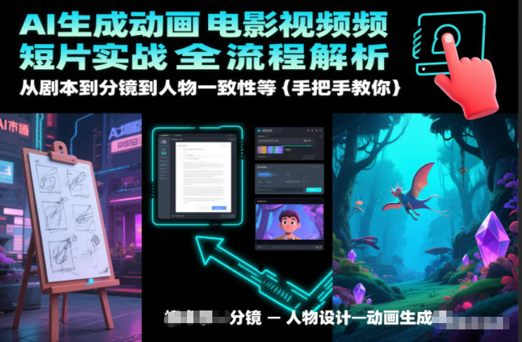AI生成动画电影视频短片实战全流程解析，从剧本到分镜到人物一致性等手把手教你-轻创网
