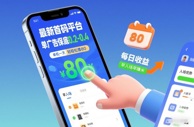 最新首码平台，单广告保底0.2-0.4，单机一天轻松撸80，早入场早賺米【揭秘】-轻创网