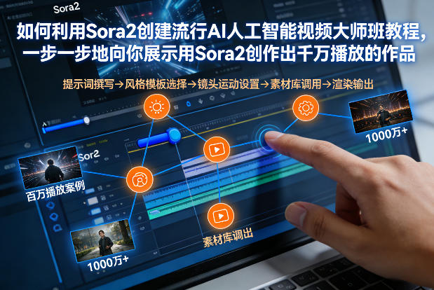 如何利用Sora2创建流行AI人工智能视频大师班，一步一步地向你展示用Sora2创作出千万播放的作品-轻创网