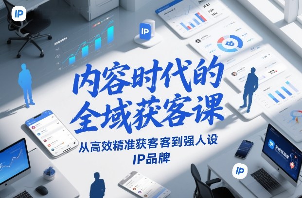 内容时代的全域获客课，从高效精准获客到强人设IP品牌-轻创网