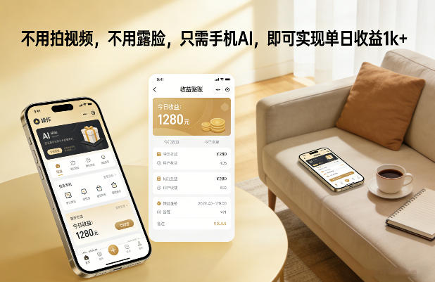 不用拍视频，不用露脸，只需手机AI，即可实现单日收益1k+【揭秘】-轻创网