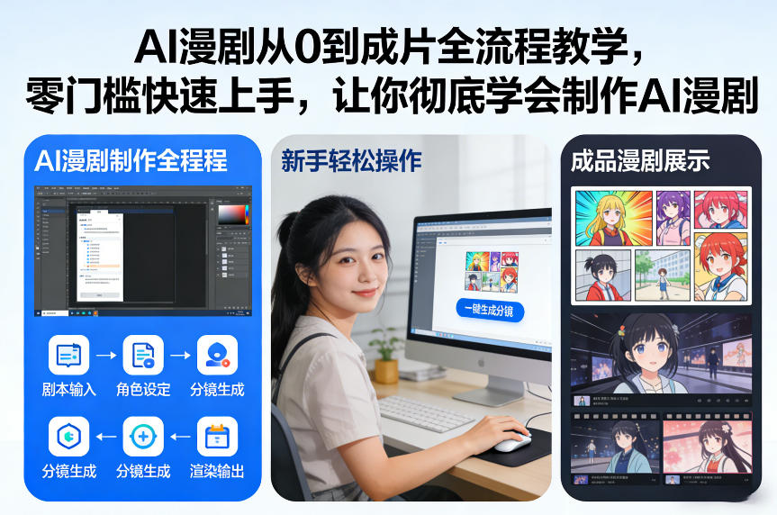 AI漫剧从0到成片全流程教学，零门槛快速上手，让你彻底学会制作AI漫剧【保姆级教程】-轻创网