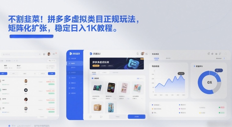 不割韭菜！拼多多虚拟类目正规玩法，矩阵化扩张，稳定日入1K教程【揭秘】-轻创网