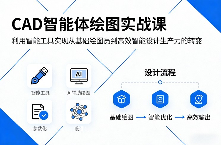 CAD智能体绘图实战课，利用智能工具，实现从基础绘图员到高效智能设计生产力的转变-轻创网
