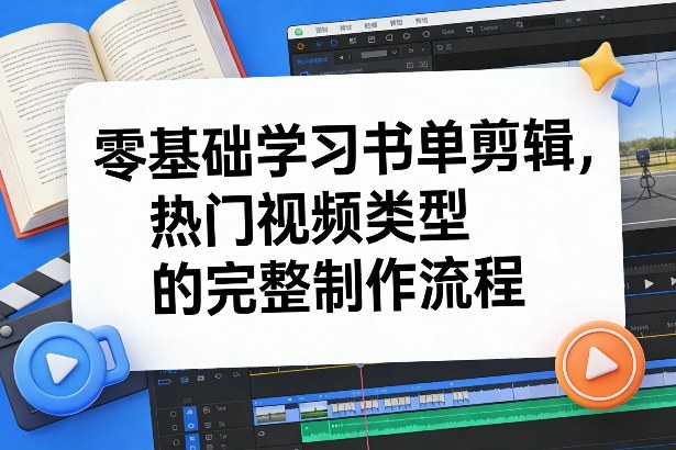 零基础学习书单剪辑，热门视频类型的完整制作流程(更新2026)-轻创网