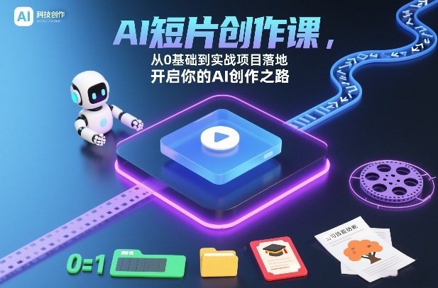 AI短片创作课，从0基础到实战项目落地，开启你的AI创作之路(更新)-轻创网