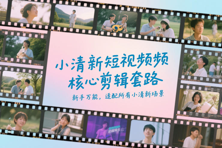 小清新短视频核心剪辑套路，新手万能，适配所有小清新场景-轻创网