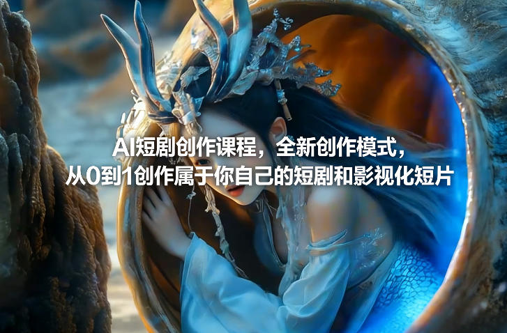 AI短剧创作课程，全新创作模式，从0到1创作属于你自己的短剧和影视化短片-轻创网