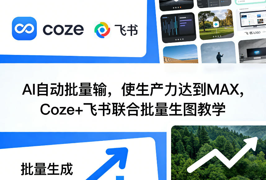AI自动批量输，使生产力达到MAX，Coze+飞书联合批量生图教学-轻创网